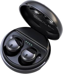 Piegricdiat Invisible Sleep Headphones, Sleep Earbuds for Side Sleepers, Mini Noise Blocking Sleep Earphones, Bluetooth 5.3 Wireless Earbuds for Sleeping, Working, Black