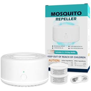 Mosquito Repellent Outdoor Patio, Bug Repellent Outdoor Electronic Mosquito Repeller for Camping Outing Hiking, Mosquito Control Device(2 Refill, Citronella)