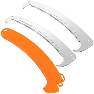 Umigy 2 Pcs Replacement Saw Blades with Blade Protective Sleeve Universal Type Saw Blade for Tree Pruner (Silver, Orange, 16.5 Inch) Umigy 2 Pcs Replacement Saw Blades with Blade Protective Sleeve Universal Type Saw Blade for Tree Pruner (Silver, Orange, 16.5 Inch)