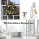 T-Bar Suction Cup Hooks for Shower - Suction Cup Wreath Hanger for Front Door, Reusable, Multifunctional Hooks for Bathroom Window Door Glass Kitchen (Pink, 4-Pack)