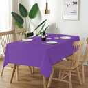 QIKSION Purple Plastic Table Cloth Disposable 2 Pack, 54 x 108 Inch Tablecloths for Party, Birthday, Graduation, Halloween Decorations, Rectangle Table Cover