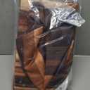 MESHELLY Brown 4Pcs Shower Curtain Sets Rustic Bronze Tan Ombre Stripe Rust Copper Earth Tone Bathroom Set Decor with Rug, Toilet Lid Cover, Bath Mat, Vintage Simple Bathroom Curtain with 12 Hooks