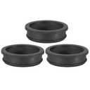 PATIKIL 56.6mm / 2-1/4 Inch Drill Hole,2 Inch ID Rubber Grommets, 3Pcs Top Hat Grommet for Wiring Eyelet Ring Gasket Automotive Firewall Cable Hole Plugs Wires Protection, Black