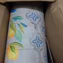 Home Dynamix Cozy Living Lemon Wreath Gather Together Runner Anti-Fatigue Kitchen Mat, Non-Slip Floor Mat, Padded Standing Desk Mat, Grey/Yellow, 17.5"x30"