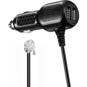 Radar Detector Vehicle Power Cable Cord for Escort Valentine One V1 Beltronics Uniden Escort Passport 9500ix 9500i 8500x50 Solo S2 S3 Radar Detectors Replacement Power Adapter