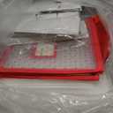 BINSUNS Christmas Ornament Storage Box, Christmas Storage Containers Organizer Bag with Dividers - Fits up to 64 Holiday Xmas Ornaments Decorations 3" Seasons Balls(Red)