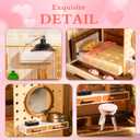 DIY Miniature House Kit, Dollhouse Kit, Miniature Kit, DIY Mini House Building Kit for Adult Teen, Tiny Room Making Kit Craft Hobbies Gift, Cozy Dream Bedroom
