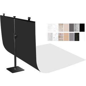 Yoocheese Photo Backdrop Kit, Double-Sided Paper Background with Stand, 22x34 Inch, 14 Colors, for Product Food Photography, Studio Tabletop Props, small size