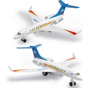 Plane Toy Single Airlines Die-Cast G650 Model Airplane Alloy Metal Aircraft Toys Pull Back Business Jet Planes with Lights and Sounds for Kids Boys Girls with Display Rack