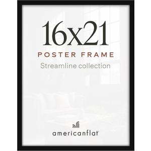 Americanflat 16x21 Poster Frame - Slim Molding - Black