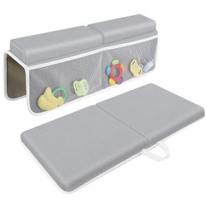 JJGoo Bath Kneeler with Elbow Rest Pad Set, 1.5 inch Kneeling Pad Mat for Bathtub - Gray (Grey)