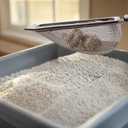 Stainless Steel Cat Litter Scoop  Anti-Stick Litter Shovel with Hook, Rust-Proof & Heavy Duty Cat Litter Scooper for Clumping Litter, Easy to Clean & Store (0.08in*0.08in)