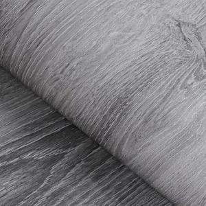 FunStick 24"x200" Thick Grey Wood Contact Paper for Cabinets Countertops Wooden Grain Contact Paper Self Adhesive Rustic Wood Wallpaper Peel and Stick Removable Wall Paper for Desk Furniture Shelf (Gray)