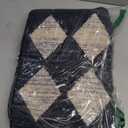 Lahome Checkered Washable Rug Runners for Hallways Non Slip,2x10 Black Kitchen Bathroom Runner Rug,Trellis Low Pile Indoor Carpet Runner for Bedroom Entryway Foyer(2'x10',Black)