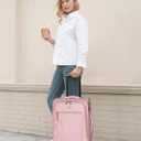 Carry On Luggage 22x14x9 Airline Approved, 20 Inch Softside Suitcase with 4 Pcs, Lightweight Luggage for Women with TSA Lock and 4 Spinner Wheels, Soft Side Carry-on Suitcases for Travel, Pink