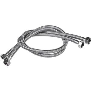 Faucet Line Connector Braided 304 Stainless Steel Supply Hose 1/2" I.P. Female Thread to 1/2" I.P. Female Straight Thread Faucet Hose Replacement (One Pair)