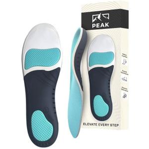 Peak Premium Comfort Shoe Insole - Anti-Fatigue Orthotic Inserts for Men/Women - Plantar Fasciitis Relief & Arch Support - Comfortable for All-Day Use (Large - Men's 9.5-12 / Women's 11-13.5)