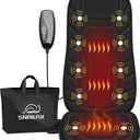 Snailax Back Massager with Heat, Massage Seat Cushion with 10 Motors, Massage Chair Pad for Home Office Use, 5 Modes & 3 Intensity Levels, 2 Heat Settings with 30-60-90 Mins Timer, Gifts for Him Her