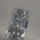 #8 x 1 (120 PCS) Modified Truss Head Wood Screws, Phillips Drive Quick Metal Self Tapping Screws, White Head, Full Thread, Screwdriver Bit Included