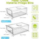 4Pack Fridge Organizer, Stackable Refrigerator Organizer Bins, 
Capacity	3.48 gallons