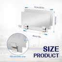 2 Packs Stainless Steel Fryer Splash Guard Side Stove Splash Screen, Oil Splash Guards for Kitchen & Restaurants Deep Fryer (20-1/2" W x 9" H)