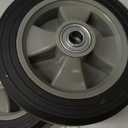 (2- Pack) Run-Flat Solid Rubber Replacement Tire 8" x 2'' with a 5/8" axle for Hand Trucks, Wheelbarrows, Dollies, Trolleys and More  Run Flat with 500 lbs Max Loads