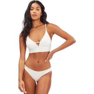 Billabong womens Aloha V Neck Cami Bikini Top (Large, Salt Crystal)