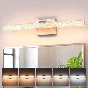Bathroom Vanity Light, Bathroom Light Fixtures Over Mirror, LED 5500K Vanity Lights with 360Rotating Lamp Head, 24 Inch-5CCT