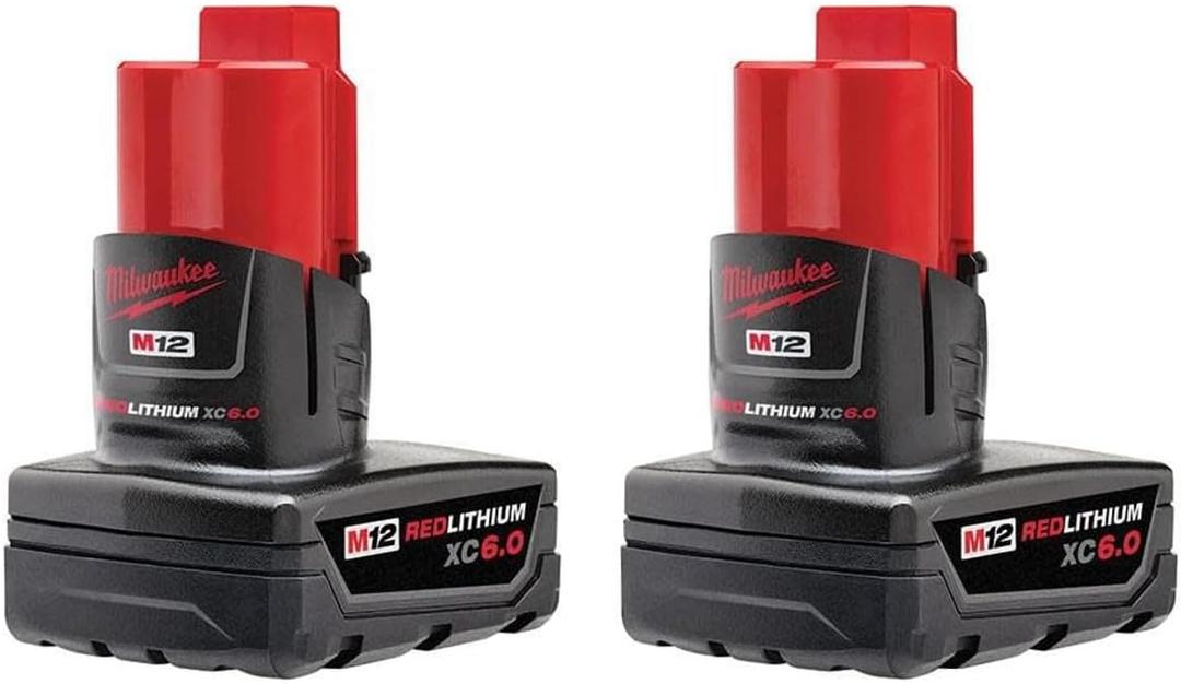 Milwaukee M12™ REDLITHIUM™ XC6.0 Battery 2 Pack (48-11-2462)