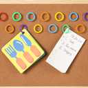 Outus 144 Pieces Plastic Binder Rings Loose Leaf Multi-Color Plastic Book Rings Flexible for Cards, Document Stack and Swatches Organization School Home, or Office Use, 6 Colors(27 mm)