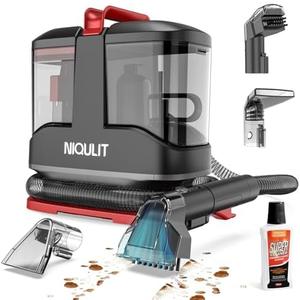 Portable Carpet & Upholstery Cleaner Machine - 15Kpa Deep Cleaning for Area Rugs, Pets, Couch & Car, Cleaning Machine with Dual Size BrushHead & Self-Cleaning System, Spot Cleaner for Stairs/Furniture (Missing Bottle )