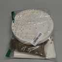 White and Gold Paper Plates Napkins Party Supplies,Disposable Gold Dot Paper Dessert Plates,105 PCS Birthday Plates and Napkins Party Supplies for Wedding(Serves 35 Guests 7")