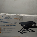 VERSADESK Power Riser 32" Electric Standing Desk Converter, Sit to Stand Up Height Adjustable Desk Riser, 2-Tier Tabletop Laptop and Dual Monitor Desktop Workstation with Wide Keyboard Tray, Black