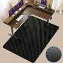 Vicwe Office Chair Mat for Carpet, 63" x 51"Anti-Slip Waterproof Floor Protector Desk Chair Mat for Rolling Chairs, Heavy Duty Chair Mat with Studs,Easy Glide Floor Mat for Home,Gaming (Black)