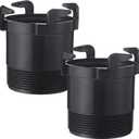 AceOrbit 2 Pack Rotating Rigid Sewer Pipe Bayonet Adapter - RV Sewer Hose Fittings with 3" Male Thread x Bayonet Hooks, Black