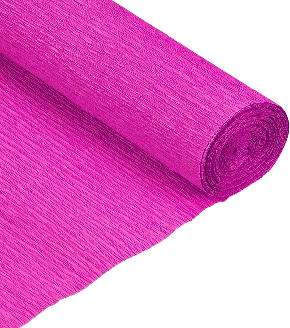 MECCANIXITY Crepe Paper Rolls 7.5ft Long 20 Inch Wide for Various Large Hanging Party Backdrop DIY Decorations, DIY Supplies, Purple Pack of 2