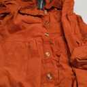 R.Vivimos Womens Fall Corduroy Dress 2026 Long Sleeve Button Down Tunic Mini Babydoll Dress with Pockets M