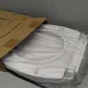 Toilet Seat Round Soft Close16.5'', Toilet Lid Slow Close Quiet No Slam, Easy Installation & ReleaseSafe PP Material Easy Clean, Comfortable Ergonomic Design, 2 Years Support, White Plastic