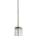 Kichler Everly 19.75" Kitchen Bell Pendant in Brushed Nickel, 1-Light Clear Seeded Glass Pendant Light, (19.75" H x 13.75" W), 42046NICS