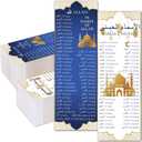80 Pcs 99 Names of Allah Bookmark Muslim Islamic Quran Bookmarks Arabic English Reflecting on The Names of Allah Gifts for Women Men