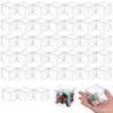 Telooco Clear Acrylic Box 2.2 x 2.2 x 2.2 Inch, Plastic Square Cube Display Boxes Candy Containers, Small Acrylic Box with Lid Stackable for Storage Candy Pill Earring Jewelry Gifts