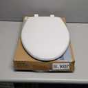 Bemis 7300SLEC Slow Close Toilet Seat, Easy Clean Hinges and Durable Plastic Seat, Made in USA, Elongated, White