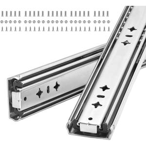 Heavy Duty 36 Inch Drawer Slides, 300 lb Load Capacity, Side Mount, Full Extension, Ball Bearing, Locking, Cabinet Rail, 1 Pair