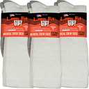 Loose Fit Stays Up Men's and Women's Medical Socks (Pack of 3) Made in USA. Cushioned Sole (X-Large, White)
