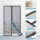 TheFitLife Fiberglass Magnetic Screen Door - Heavy Duty Mesh with Full Frame Hook and Loop Powerful Magnets That Closure Automatically, Door Screen Mesh Net (36x83 Inch)