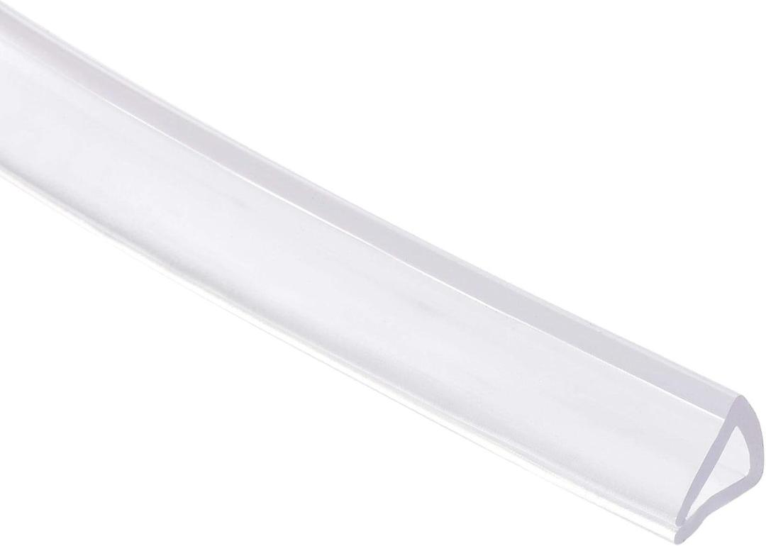 uxcell Trim Seal, PVC U-Seal Channel Edge Protector Sheet, Fits 3-5mm Edge 3Meters/9.84Ft Length, 0.28" Height Transparent