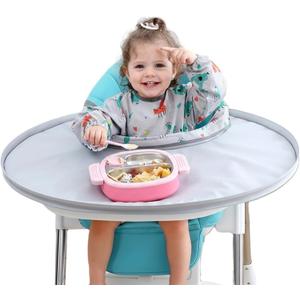 Baby bib Food Catcher Bib and Tray Set | High Chair Self Feeding, Self Eating | No-Mess Mealtime | Easy Cleanup for Baby&Toddler