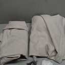 Pinch Pleated Linen Curtains 96 Inches Long for Living Room 2 Panel Set Oatmeal Light Filtering Pinch Pleat Hooks Rings Back Tab Neutral Boho Farmhouse 96 Inch Curtain Drapes for Bedroom Window