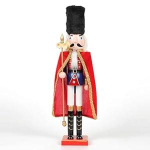 18 inch Wooden Nutcracker Decor for Fall Thanksgiving - Autumn Nutcracker Soldier Figures with Turkey and Straw, Large Festive Harvest Collectible Decor for Home, Table, Mantle (Red1-18inch)