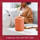 Biedermann & Sons Peach Pillar Candles (6 Pack), 4 Inch Tall 3 Inch Wide Round, Unscented Paraffin Wax, Approx 40 to 45 Hour Burn, Dripless Candles for Centerpieces